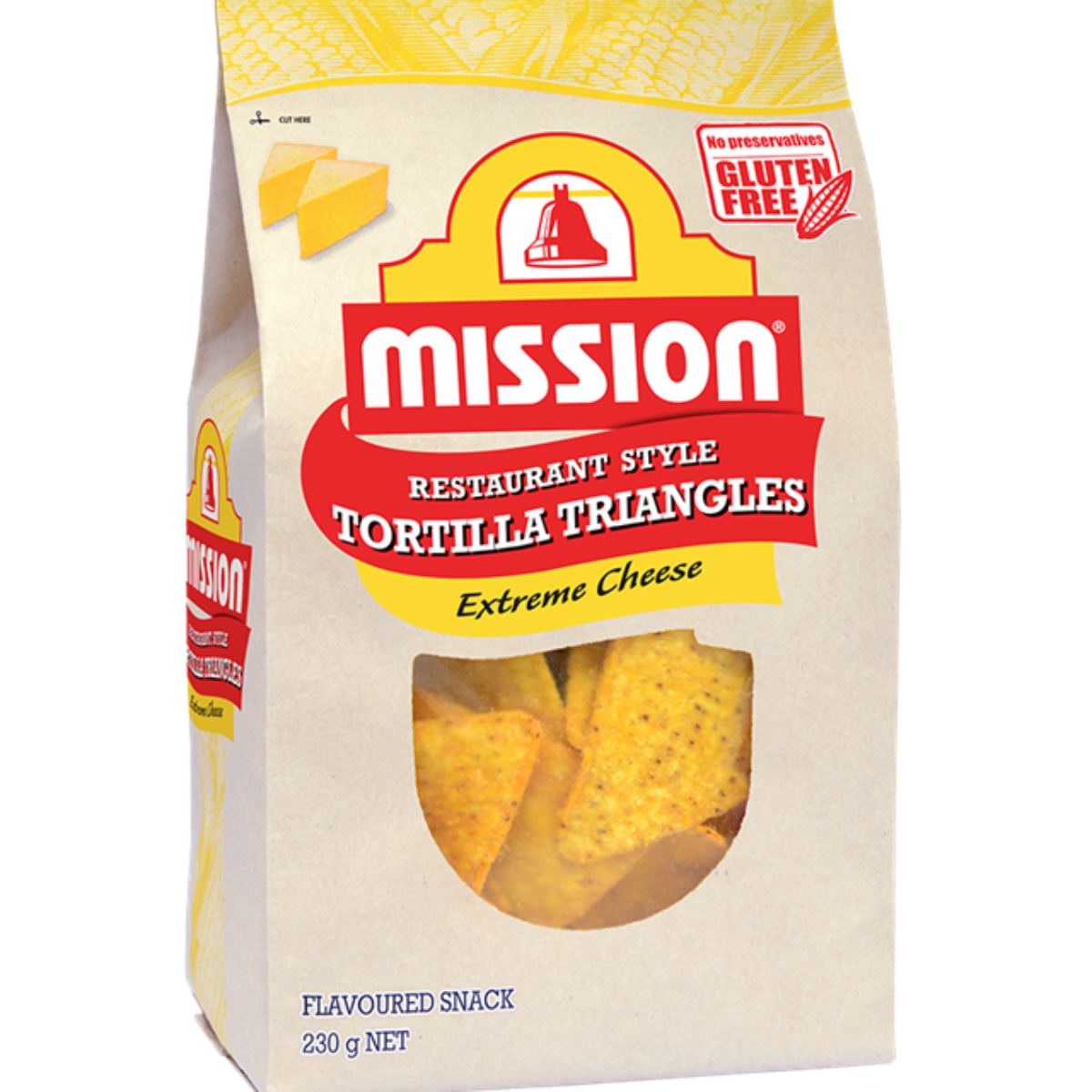Mission Corn Chips Extra Cheese 230gm