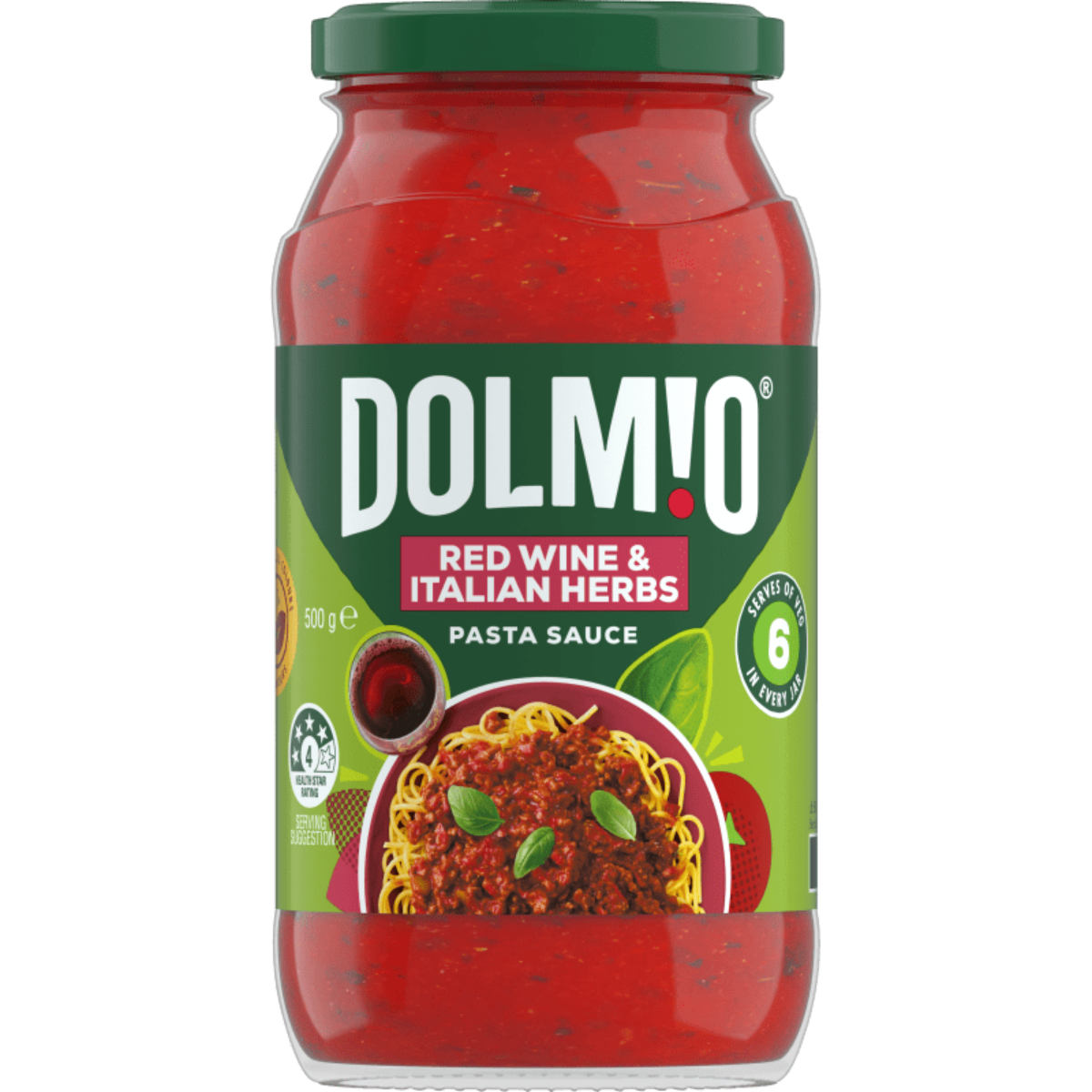 Dolmio Extra Red Wine & Italian Herbs Pasta Sauce 500g