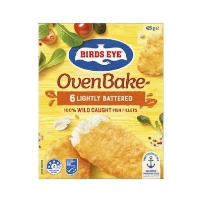 Birds Eye Fish Oven Bake Lightly Battered 425g