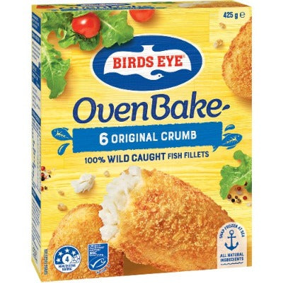 Birds Eye Fish Oven Bake Crumbed 425g