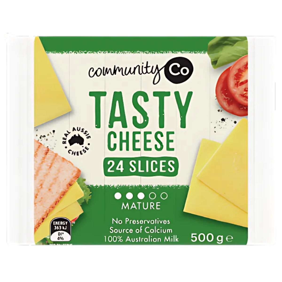 Community Co Tasty Cheese 24 Slices 500g