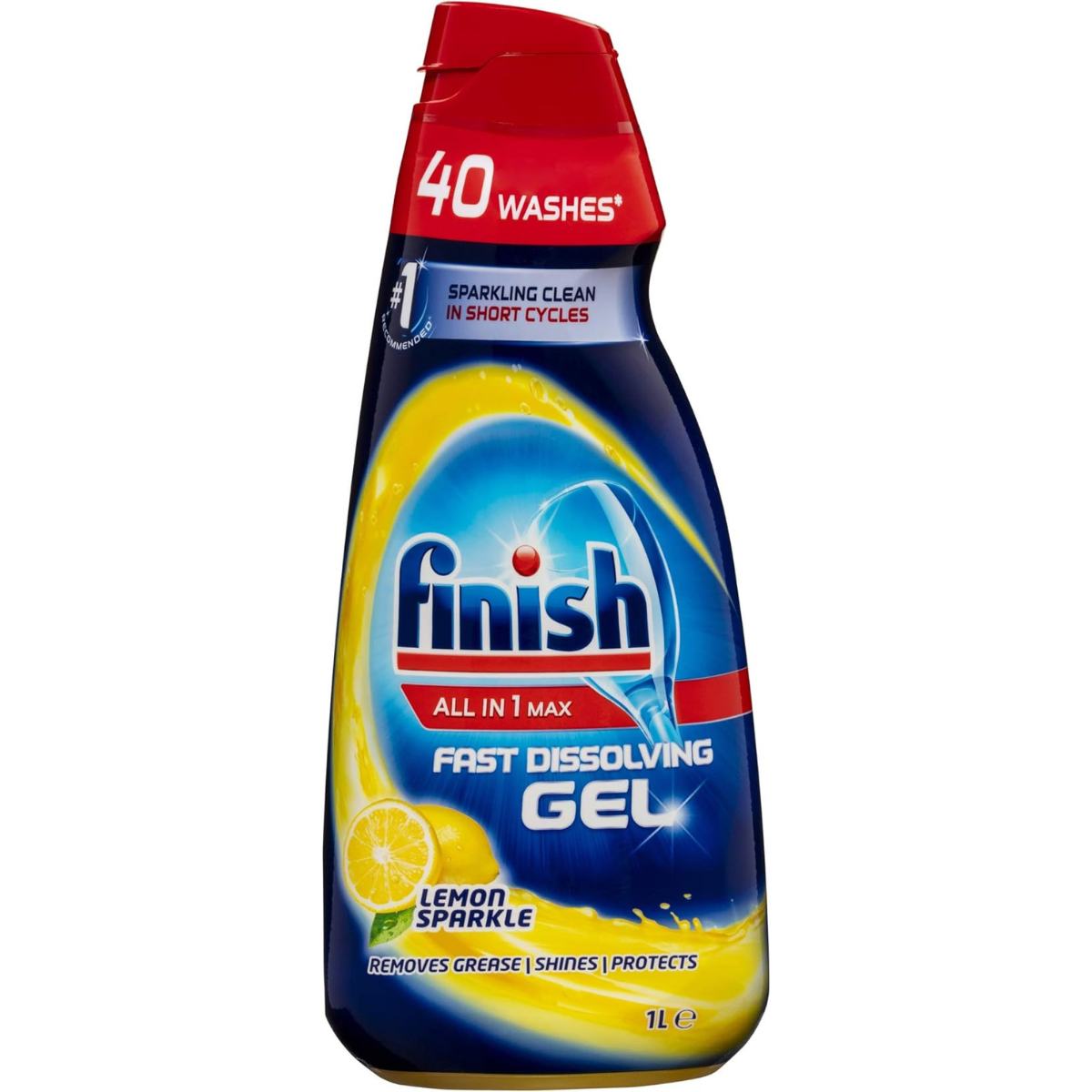 Finish 1L Dishwashing Concentrated Gel Max In 1 Shine & Protect Lemon Sparkle
