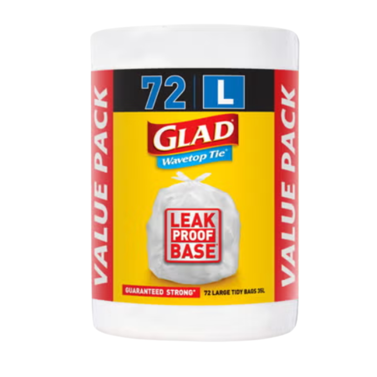 Glad Tidy Bags  Wavetop Tie Large 35L Value Pk 72