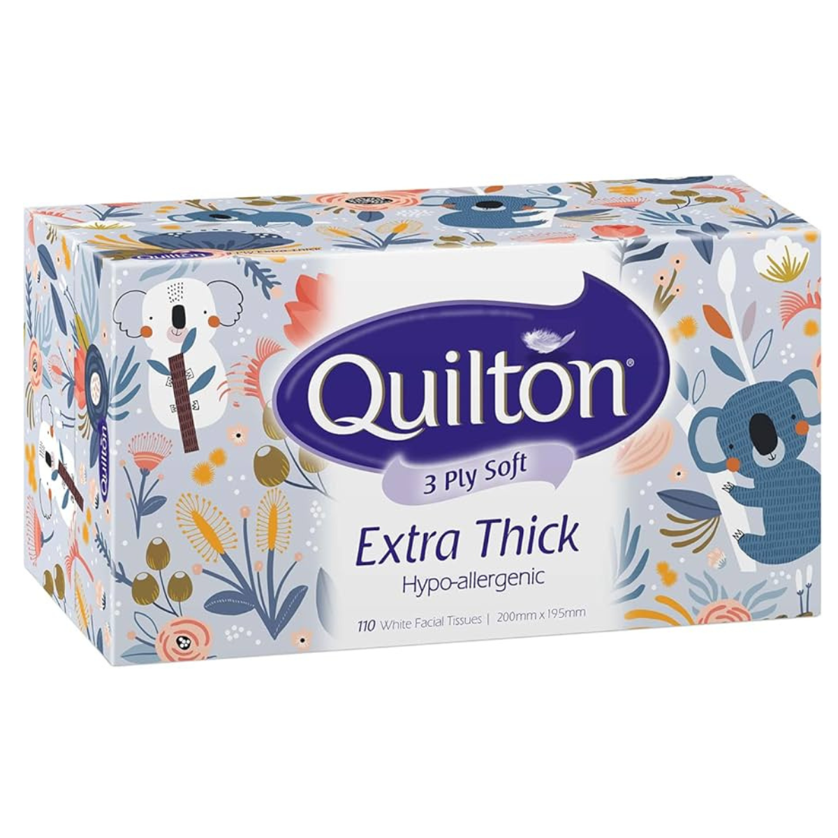 Quilton 3ply 110s White Facial Tissue