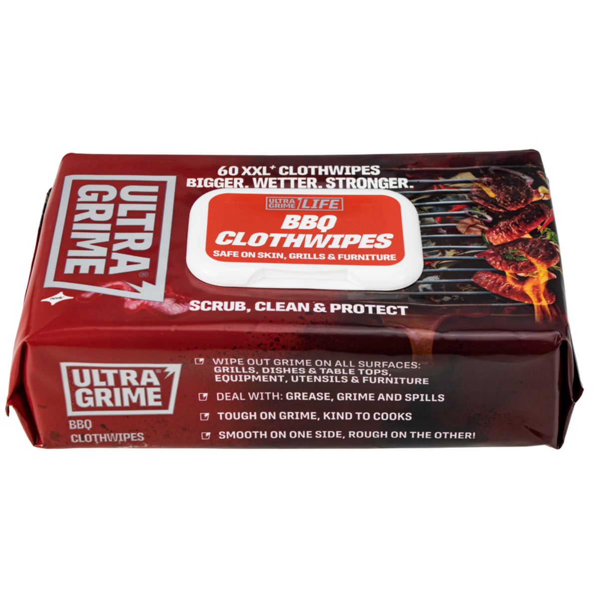 UltraGrime LIFE BBQ XXL+ Clothwipes  60 Pack