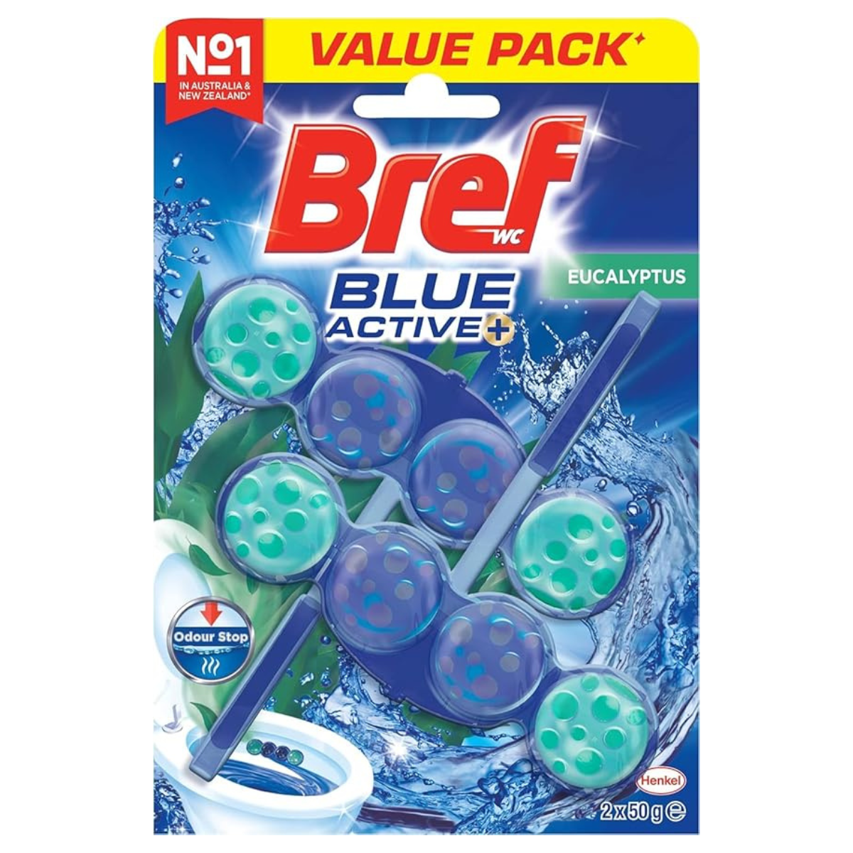 Bref Blue Active In Bowl Eucalyptus Twin Pack 100g