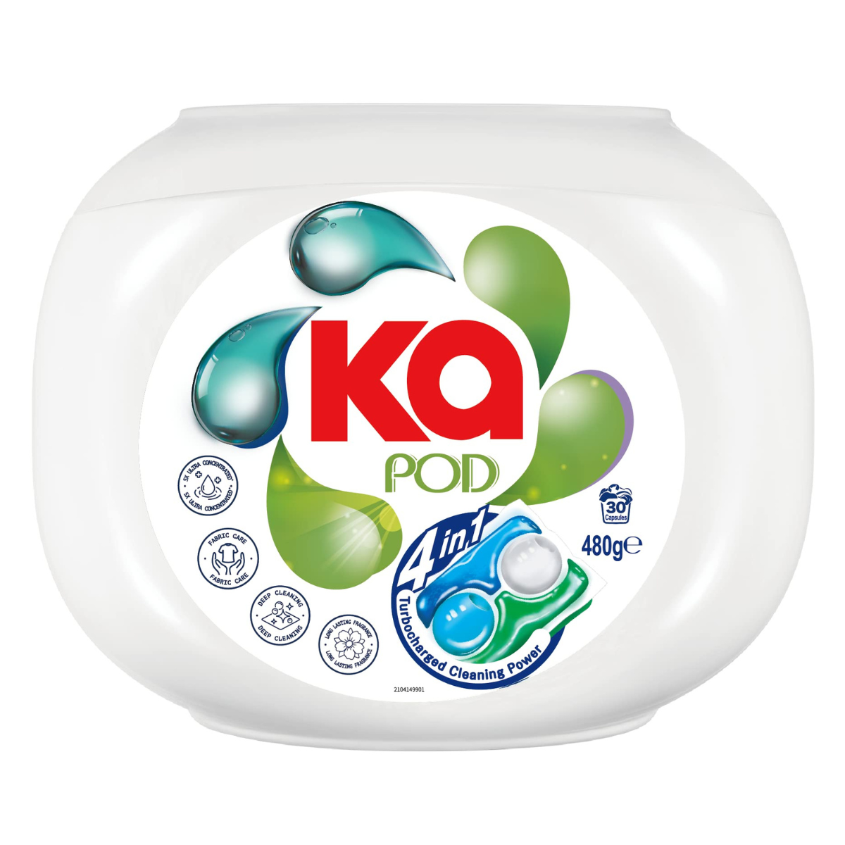 Ka Pod 4 In 1 Antibacterial Laundry Capsules 30 Pack