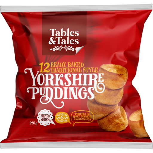 Tables & Tales Yorkshire Puddings 12 Pack 220g