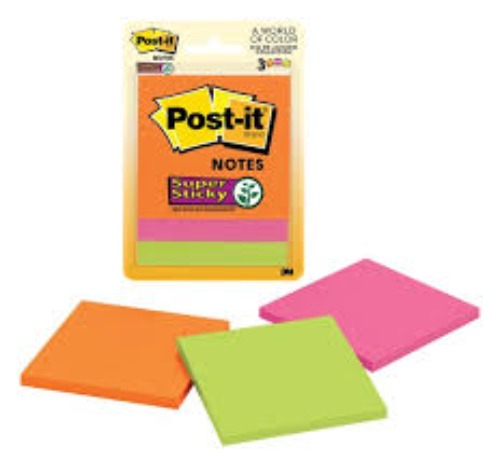 3M Post It Notes Super Sticky 3 Pack