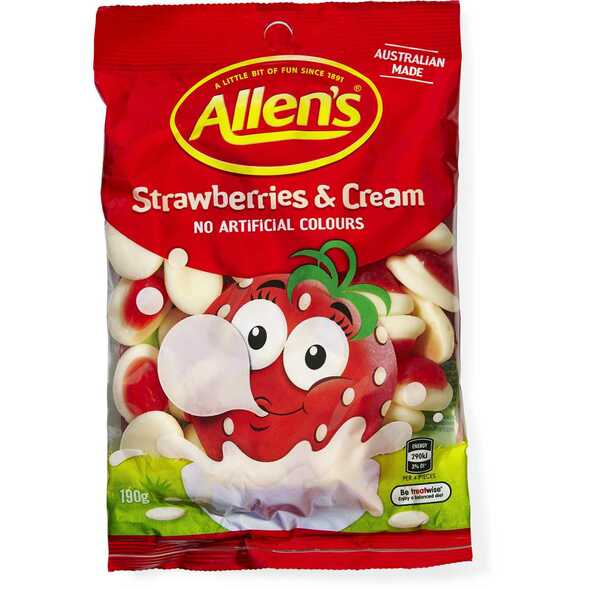 Allen's Strawberries & Cream 190g