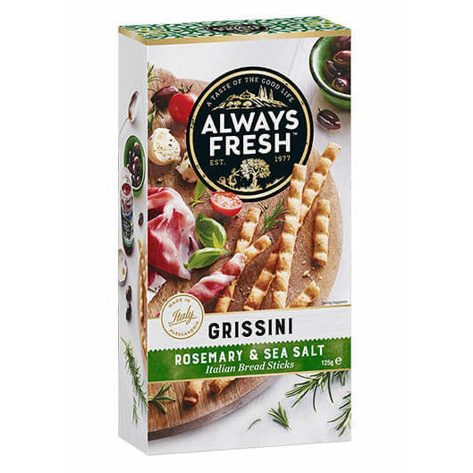 Always Fresh Grissini Sea Salt & Rosemary 125g