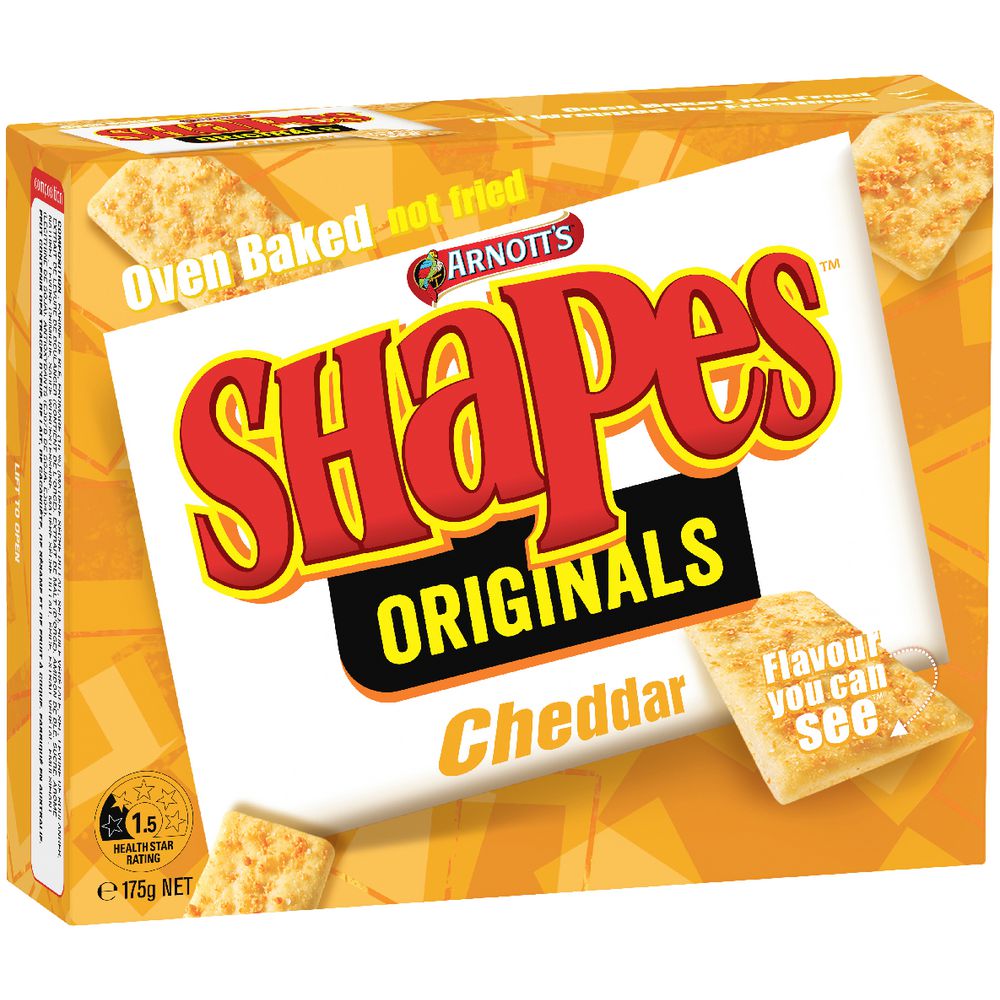 Arnott's Shapes Cheddar 175gm