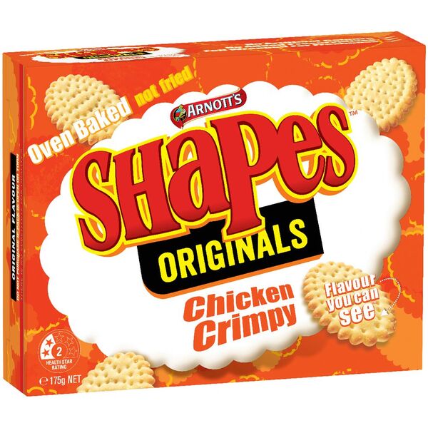 Arnott's Shapes Chicken Crimpy 175gm