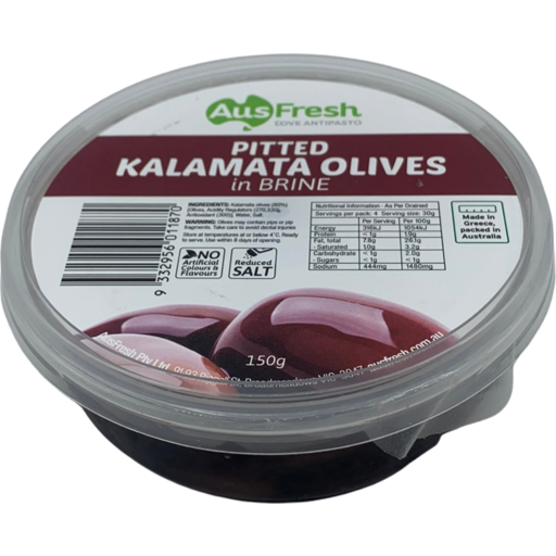 Aus Fresh Pitted Kalamata Olives in Brine 150g