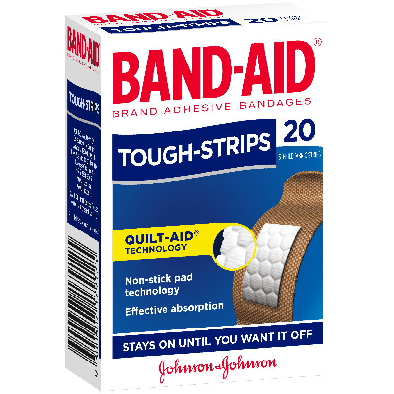 BAND-AID Brand Tough Strips Waterproof Regular 20