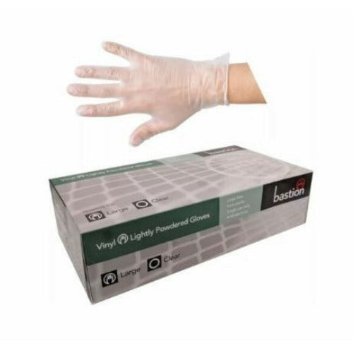 Bastion Glove Vinyl Powder Free Large 100Pk