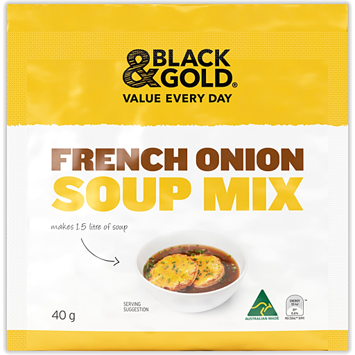 Black/Gold French Onion Soup Mix 40g