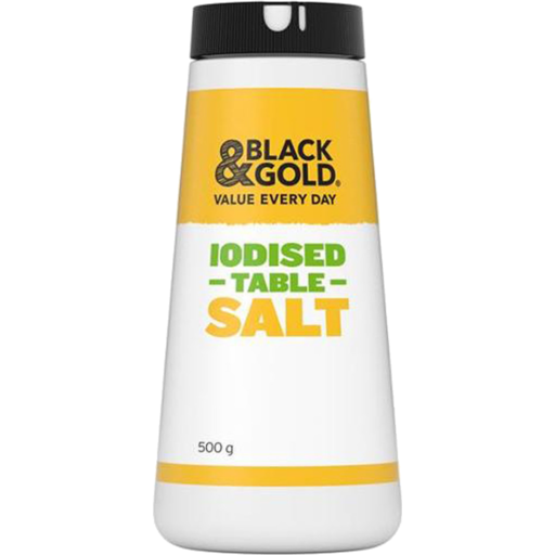 Black & Gold Iodized Table Salt 500g