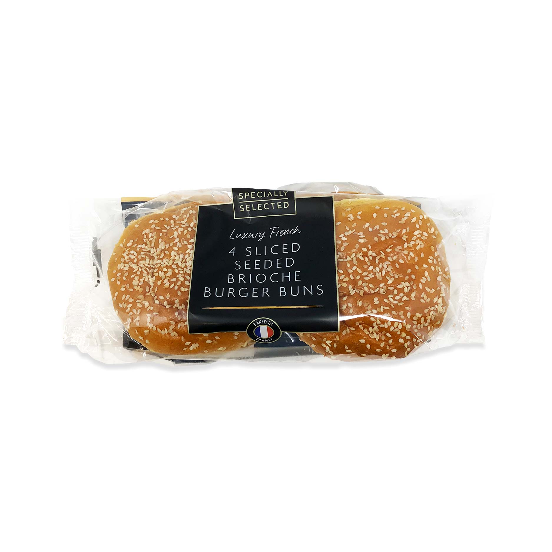 Brioche Burger Buns with Sesame Seeds 200g 4pk