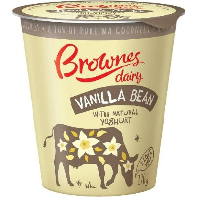 Brownes Yoghurt Vanilla Bean Thick & Creamy 170g