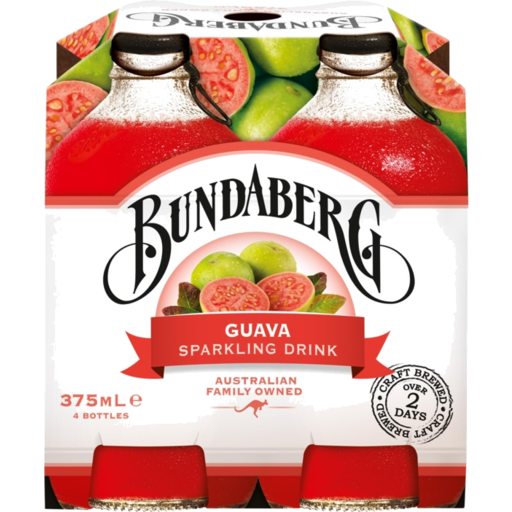 Bundaberg Sparkling Guava Drink 4x375ml