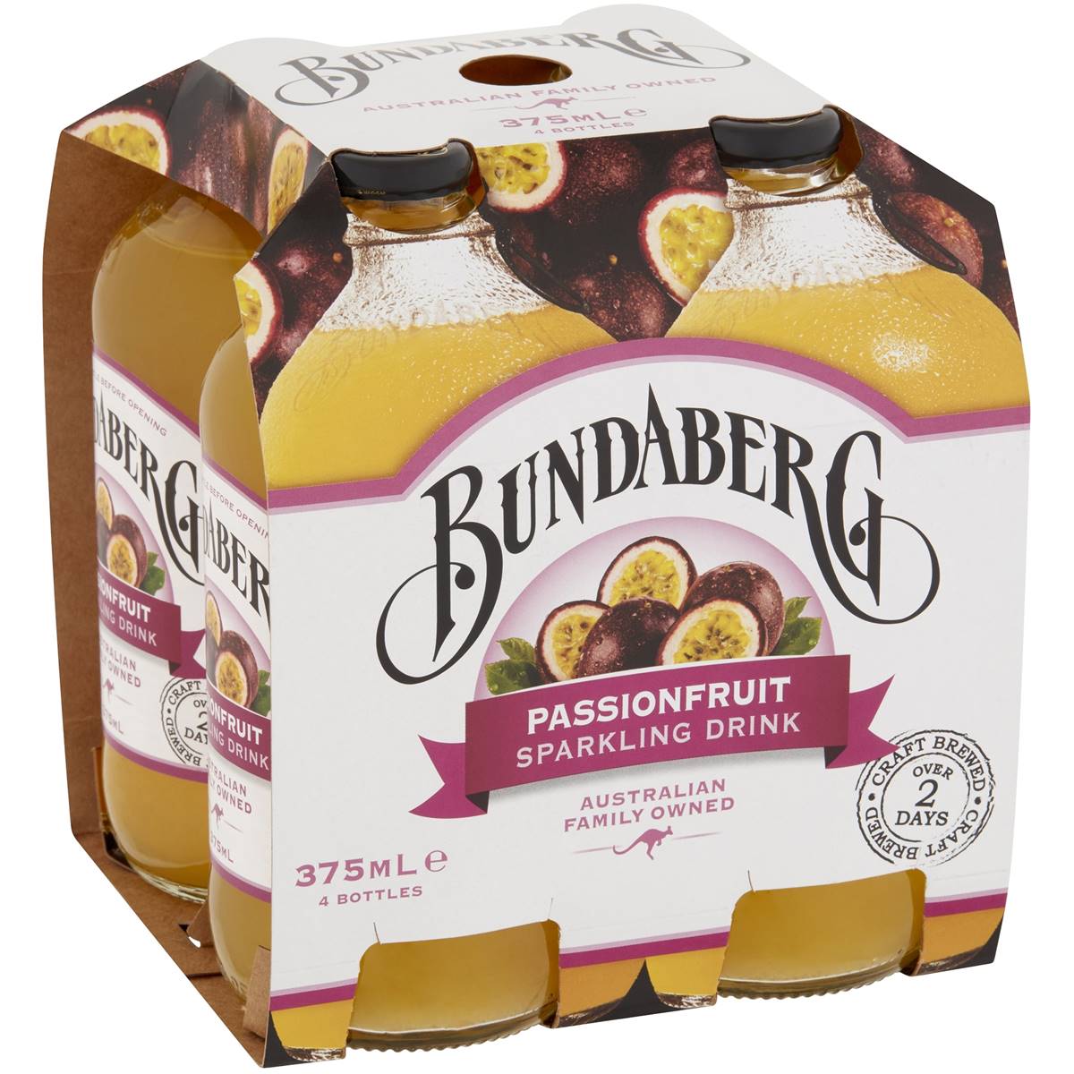 Bundaberg Sparkling Passionfruit Drink 4x375ml