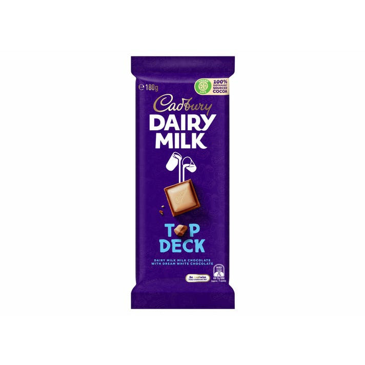 Cadbury Block Chocolate Top Deck 180g