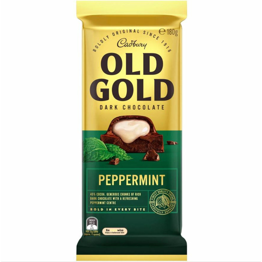 Cadbury Block Old Gold Peppermint 180g