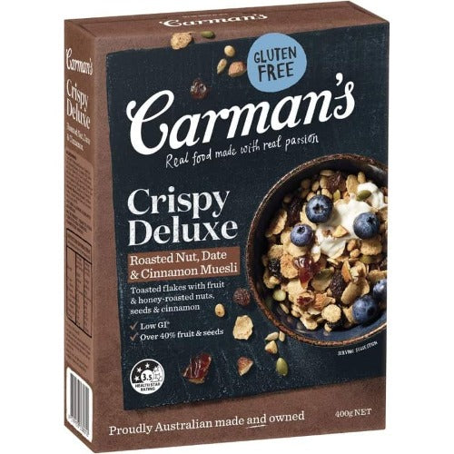 Carman's Deluxe Roasted Nut, Date & Cinnamon Muesli Gluten Free 400g