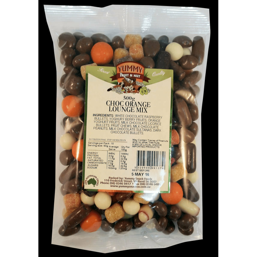 Yummy Snacks Chocolate Orange Lounge Mix 500g