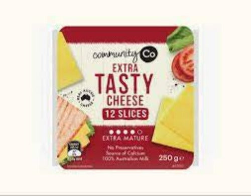 Community Co Extra Tasty Cheese 12 Slices 250g