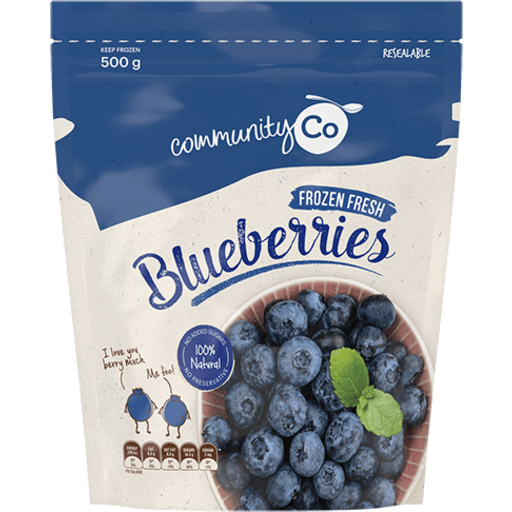 Community Co Frozen Blueberries 500gm