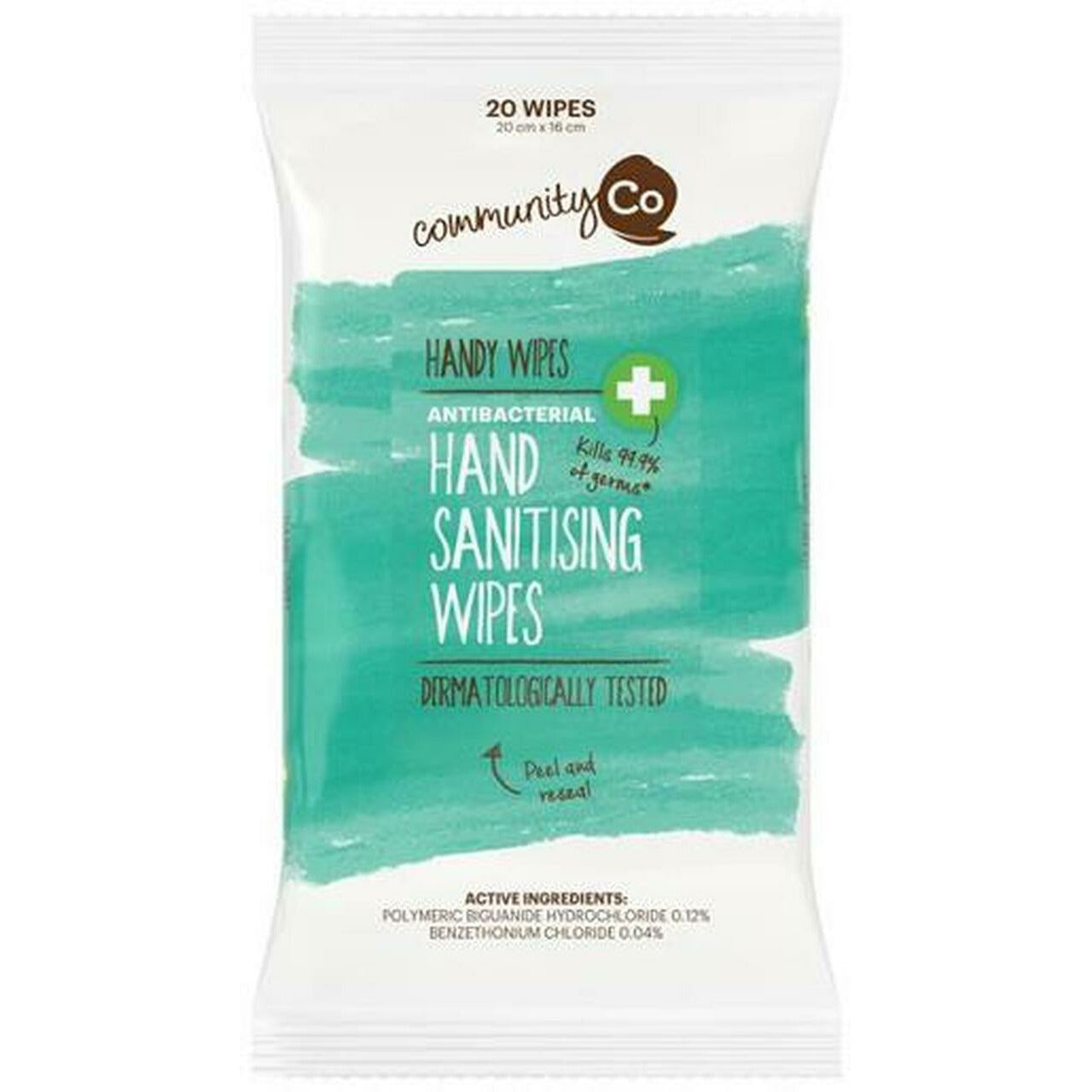 Community Co Hand Sanitising Wipes 20pkt