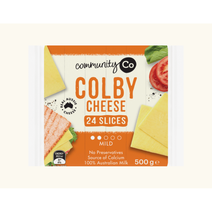 Community Co Our Farmers Colby Sliced Cheese 500g