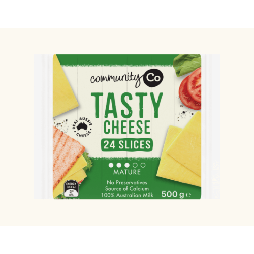 Community Co Our Farmers Tasty Sliced Cheese 500g