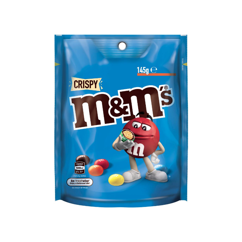 M&M's Crispy Milk Chocolate Share Bag 145g