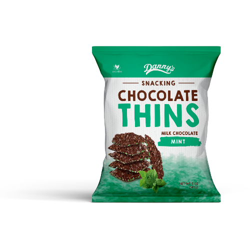 Danny's Chocolate Thins Milk Choc Mint 140g