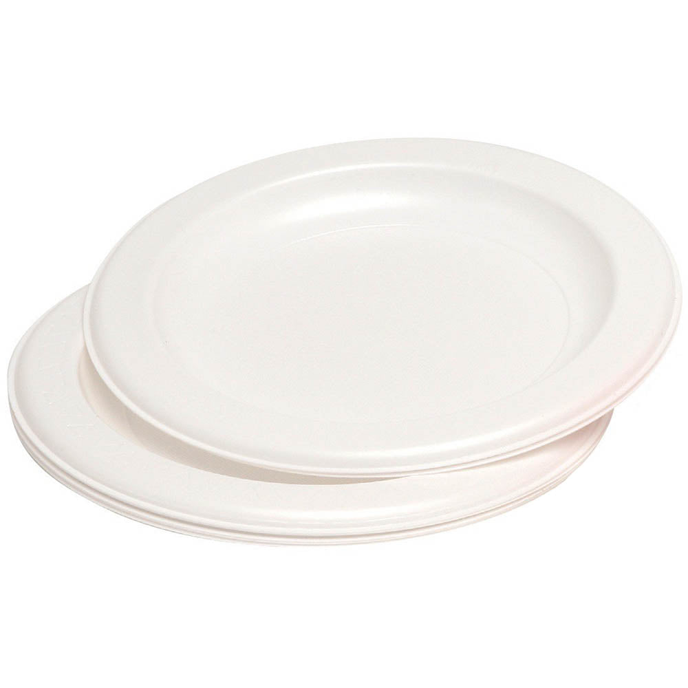 Reusable Dinner Plate Round  White 260mm  50/pack