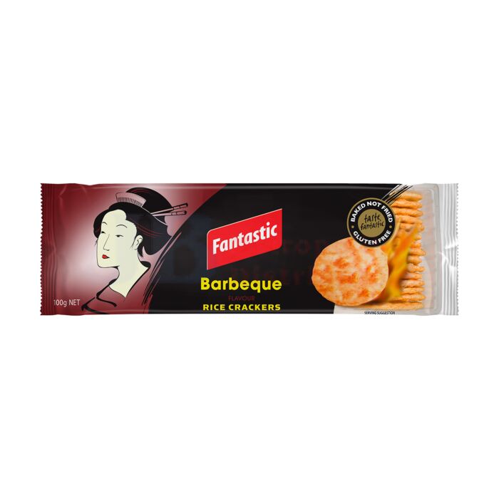 Fantastic Rice Crackers Bbq 100gm