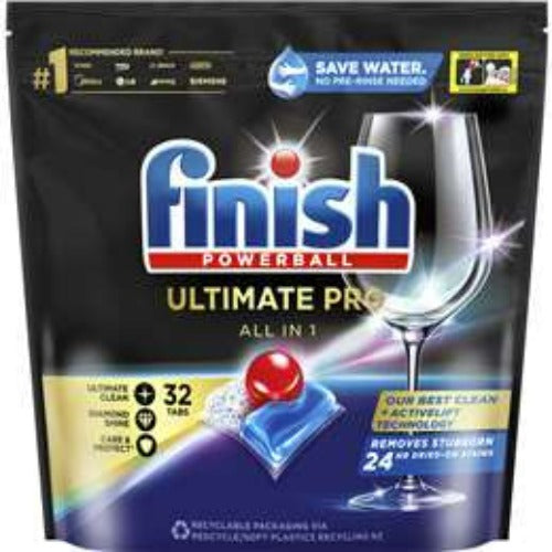 Finish Ultimate Pro Dishwasher Tablets Fresh Burst 32 Pack