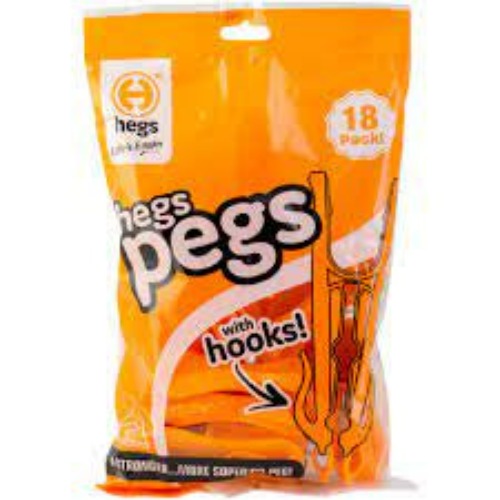 Hegs Pegs Assorted Colours 18pk