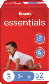 Huggies Essentials Nappy Size 3 Crawler 6-11Kg 52/pack