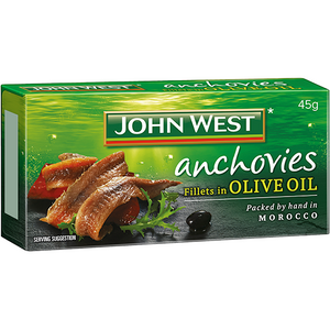 John West Anchovies Fillets in Olive Oil 45g