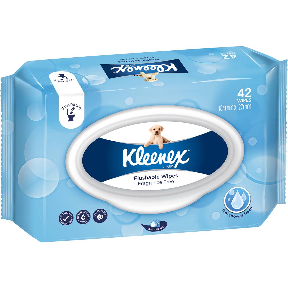 Kleenex Flushable Wipes Unscented 42/pack