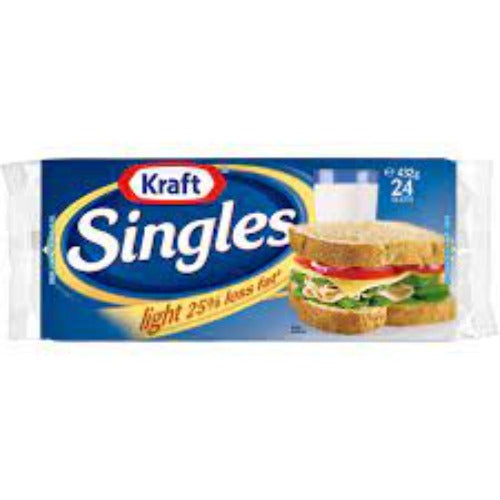 Kraft Processed Cheese Slices Light 432g