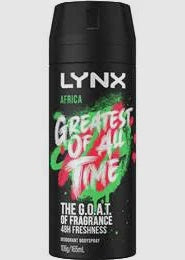 Lynx Antiperspirant Deodrant Africa 165ml