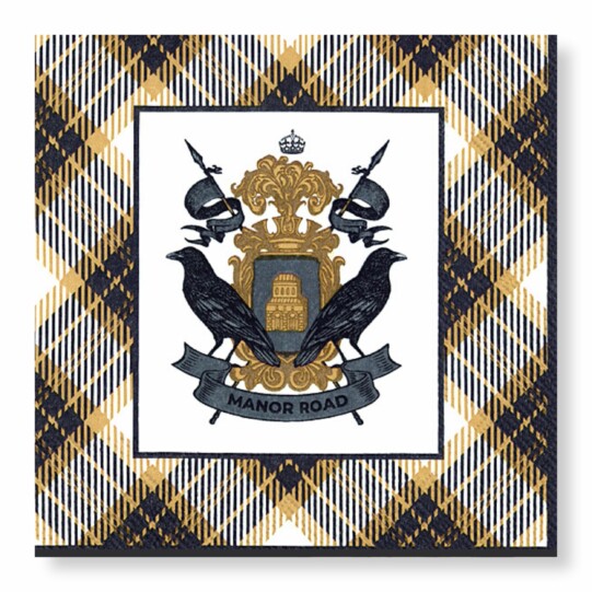 Manor Road Serviettes Lunch Heraldic Tartan