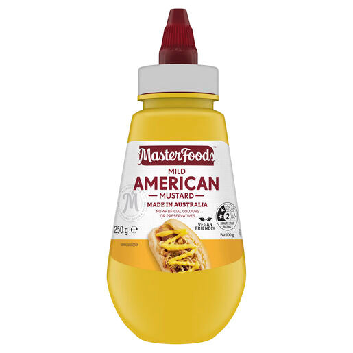 Masterfoods Squeezy Mild American Mustard 250g