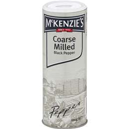 Mckenzie's Pepper Black Coarse Milled 100g