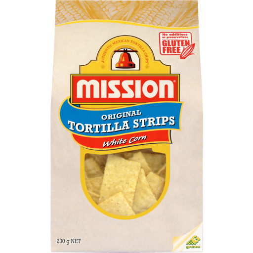 Mission White Corn Chips Tortilla Strips 230gm